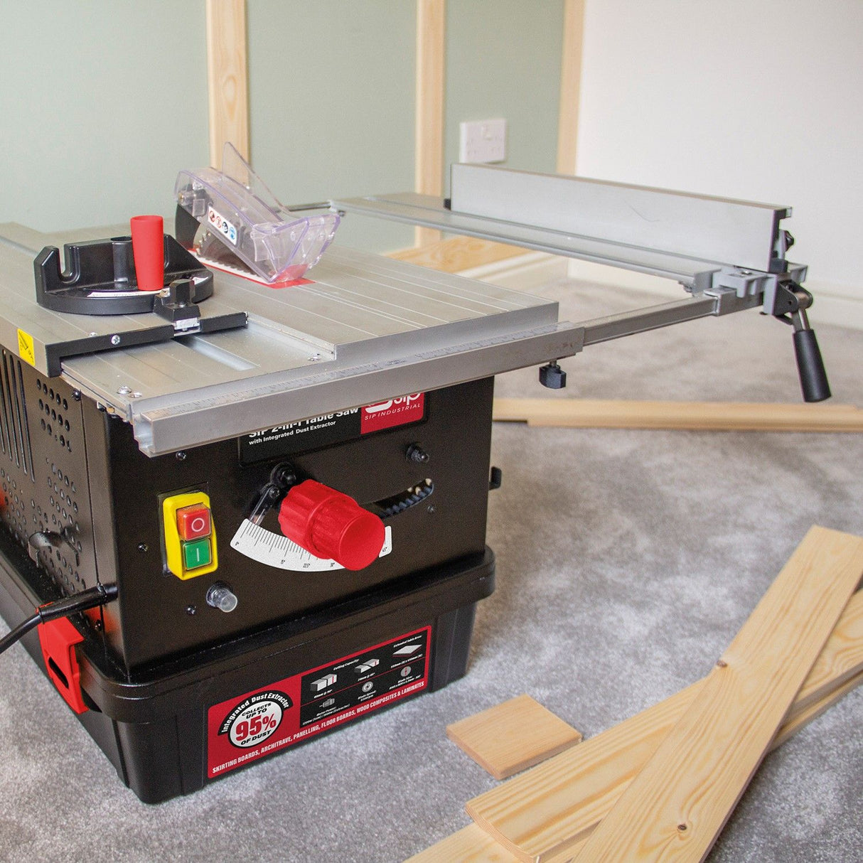 SIP 2 - in - 1 Table Saw with Integrated Dust Extractor - SIP-01513 - SIP Tools UK - Trade Counter Direct