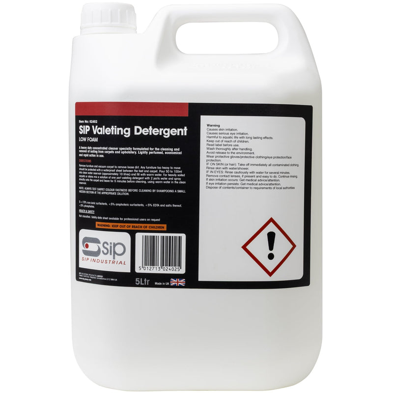 SIP 5ltr Valeting Detergent - SIP-02402 - SIP Tools UK - Trade Counter Direct