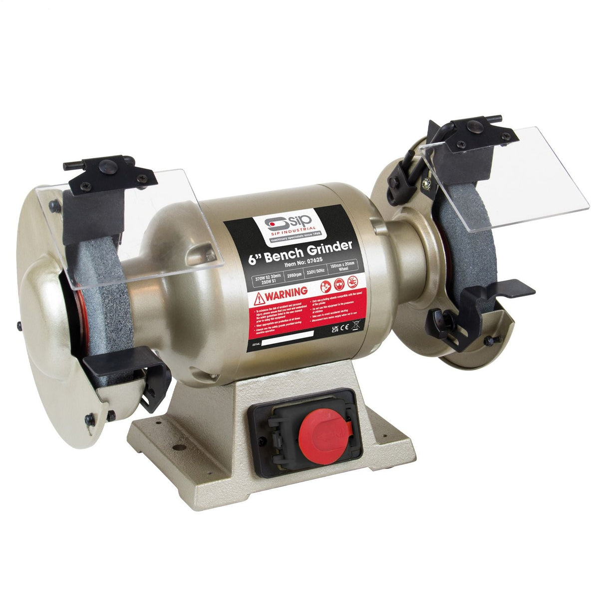 SIP 6" Professional Bench Grinder - 07625 - SIP-07625 - SIP Tools UK - Trade Counter Direct