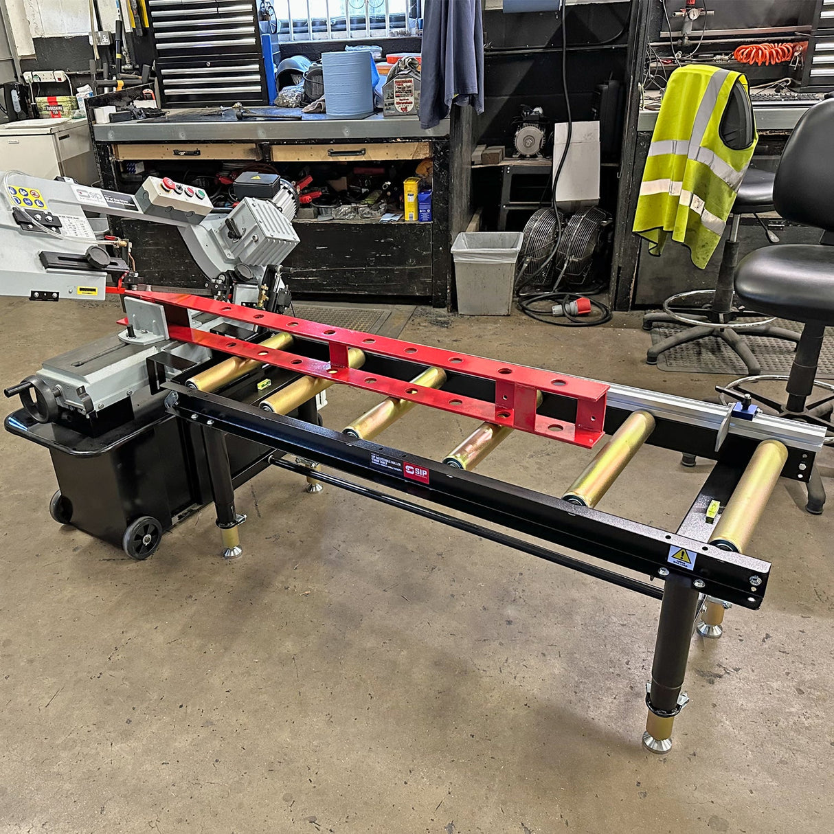 SIP Adjustable Roller Stand Table 1500mm x 400mm 400kg - SIP-01395 - SIP Tools UK - Trade Counter Direct