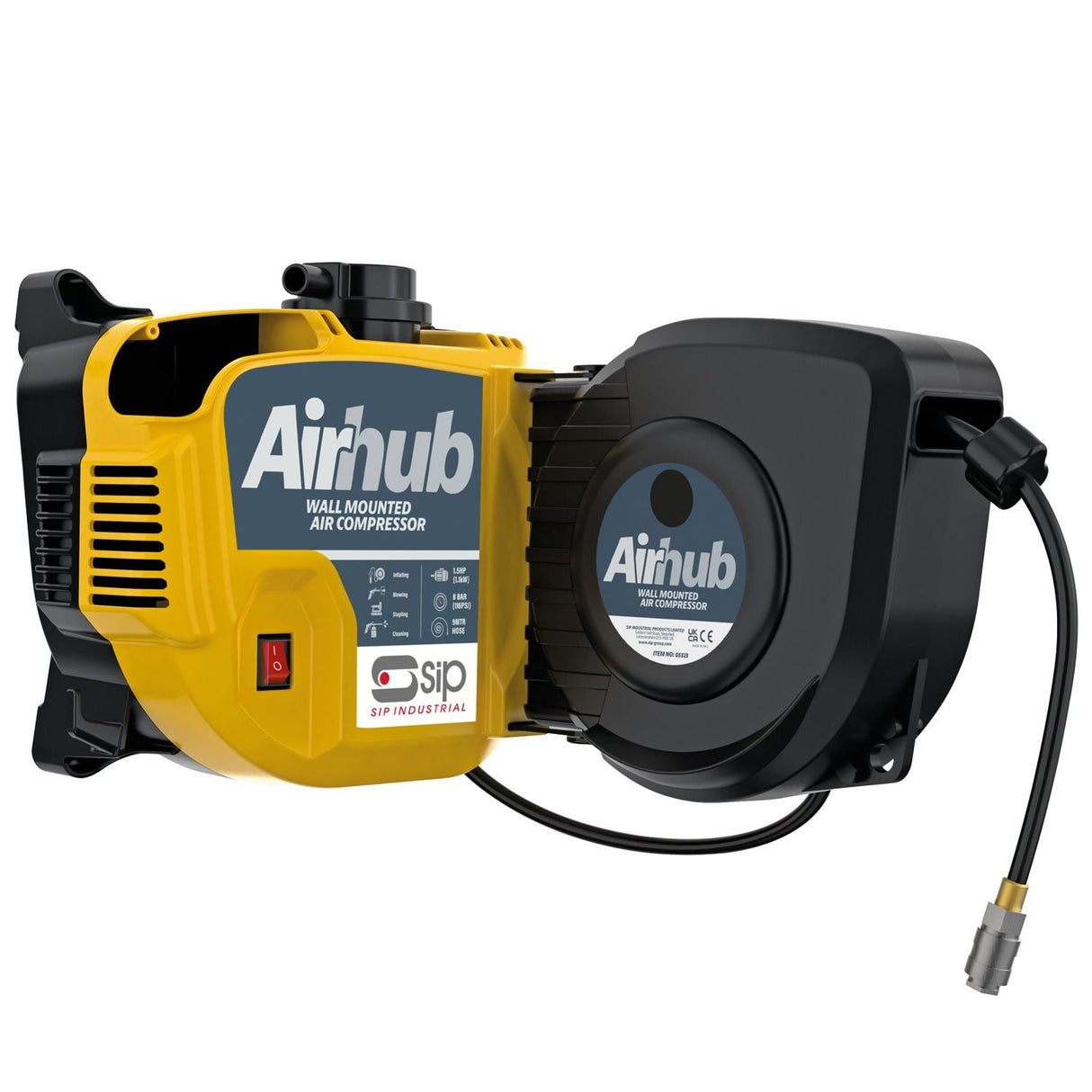 SIP AirHub Wall - Mounted Direct Drive Compressor - 05323 - SIP-05323 - SIP Tools UK - Trade Counter Direct