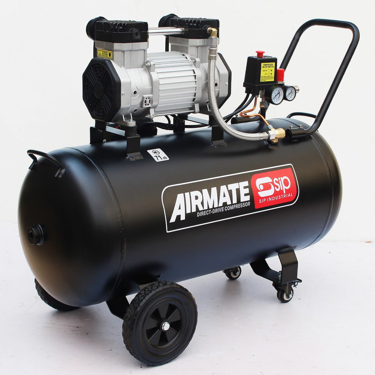 SIP DD 3hp 100ltr Low Noise Oil-Free Direct Drive Compressor - SIP-05481 - SIP Tools UK - Trade Counter Direct