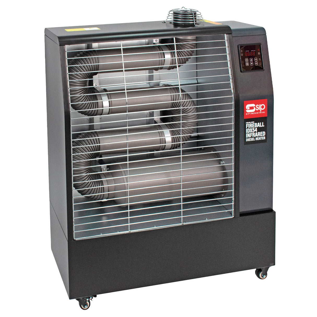 SIP FIREBALL IDX54 Industrial Infrared Diesel Heater with 3pc Flue Kit - SIP-09241A - SIP Tools UK - Trade Counter Direct