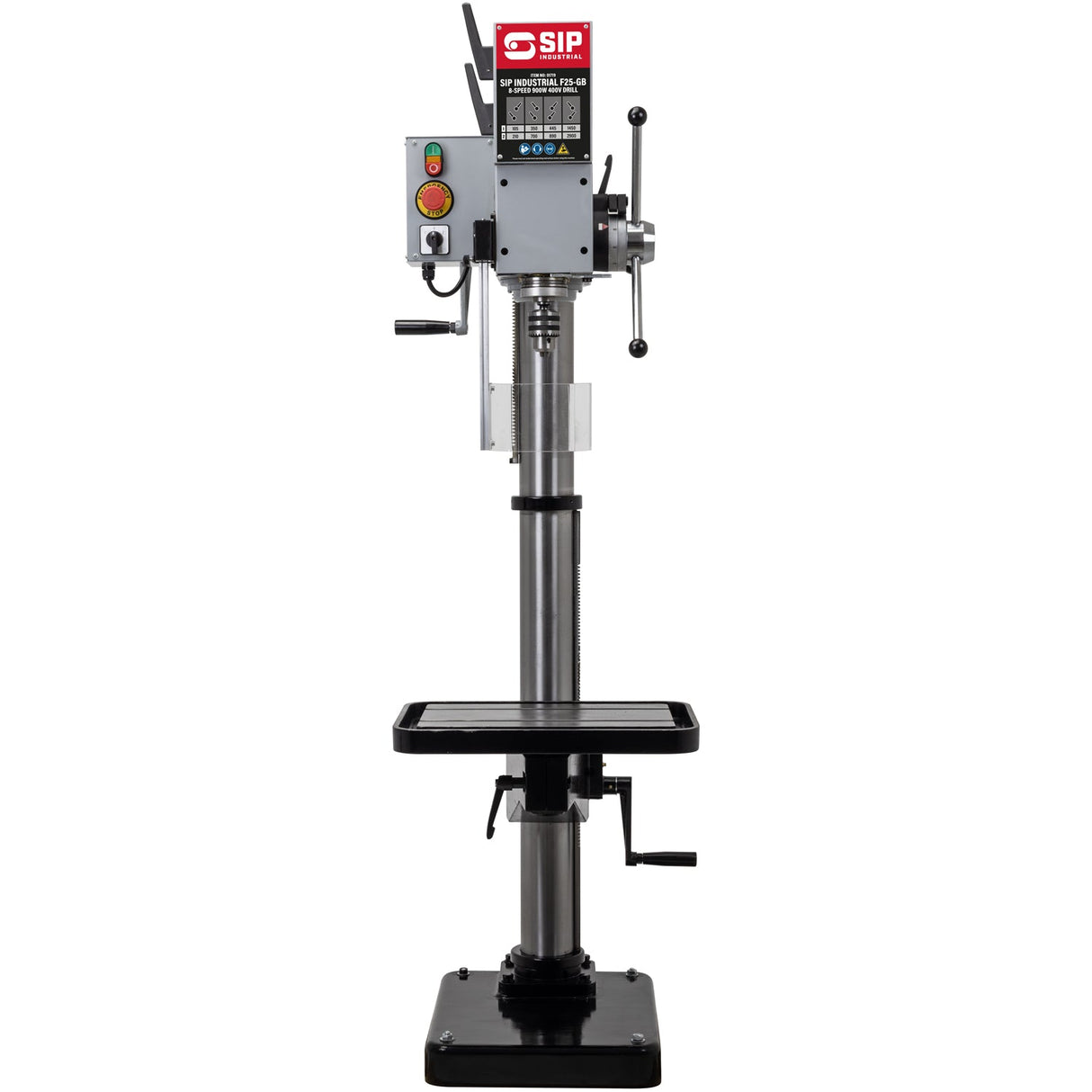SIP Industrial F25-GB 8-Speed 900w 400v Floor Pillar Drill - SIP-01719 - SIP Tools UK - Trade Counter Direct