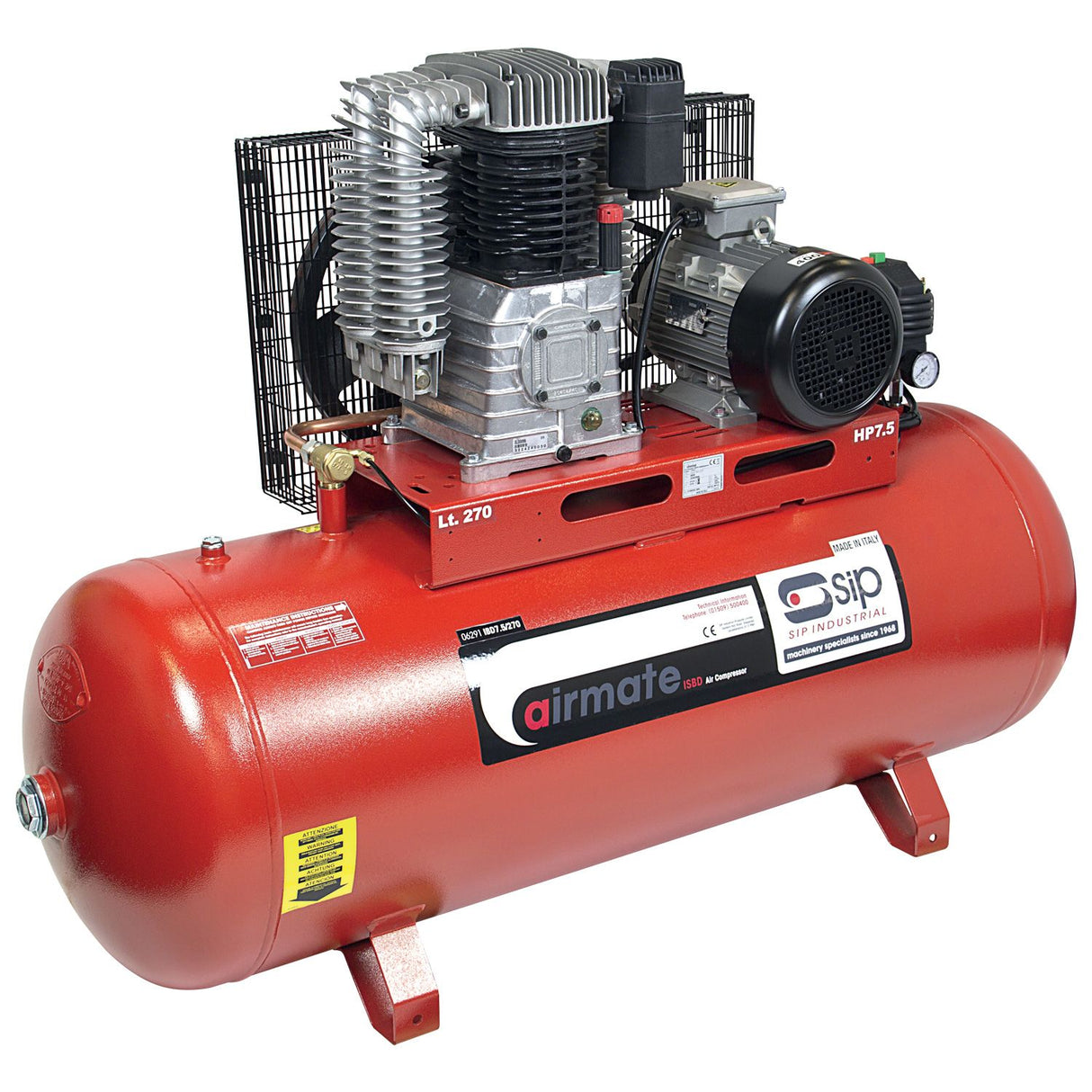 SIP ISBD7.5/270 Industrial Electric Compressor - 06291 - SIP-06291 - SIP Tools UK - Trade Counter Direct