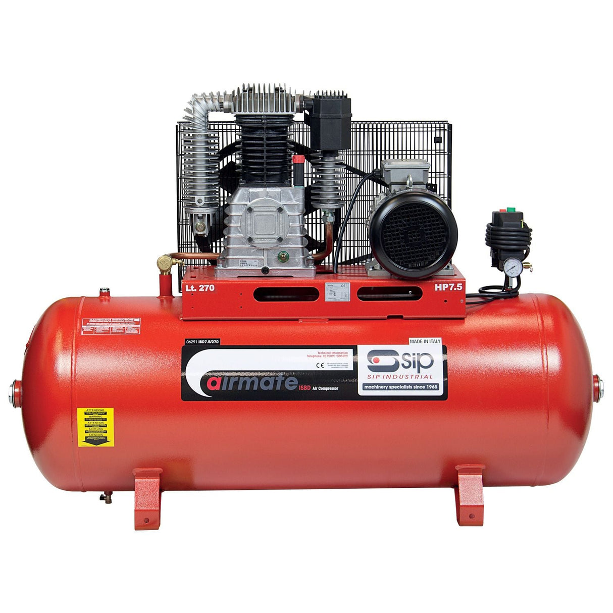 SIP ISBD7.5/270 Industrial Electric Compressor - 06291 - SIP-06291 - SIP Tools UK - Trade Counter Direct