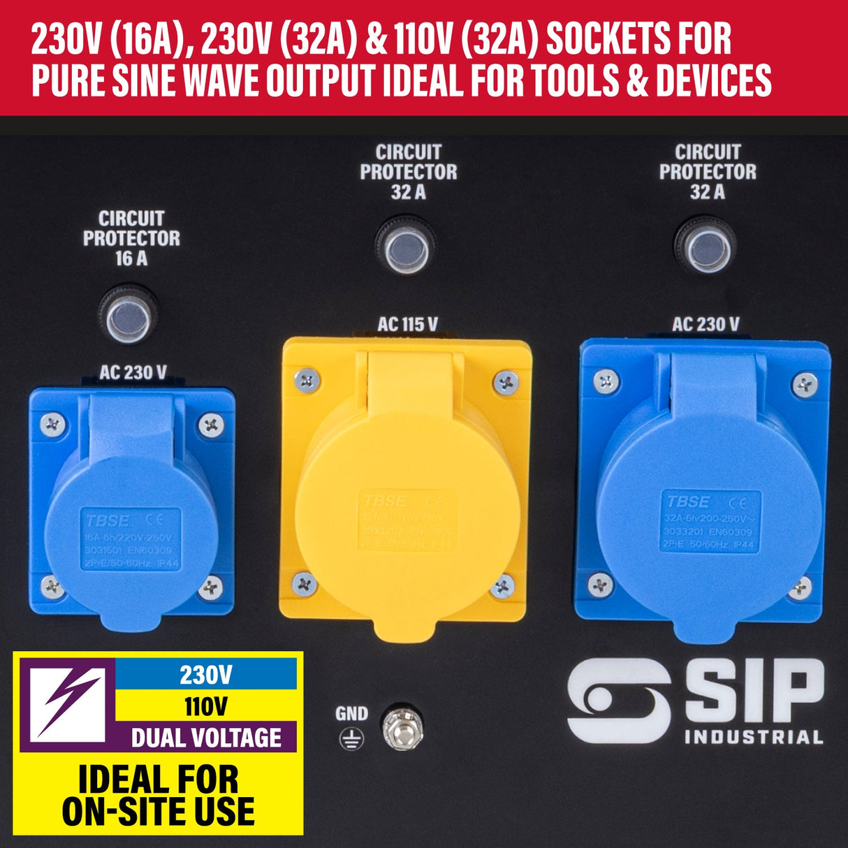 SIP MEDUSA® ISG8800 8.8kW Dual Voltage Digital Inverter Generator - SIP-25405 - SIP Tools UK - Trade Counter Direct