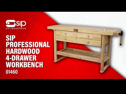 SIP Professional Hardwood 4 - Drawer Workbench - SIP-01460 - SIP Tools UK - Trade Counter Direct