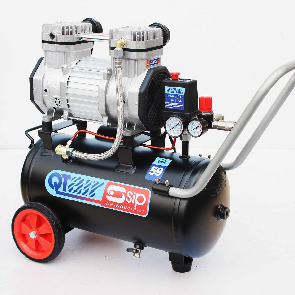 SIP QT AIR DD 1.5hp 24ltr Ultra Low Noise Oil-Free Direct Drive Compressor - SIP-05491 - SIP Tools UK - Trade Counter Direct