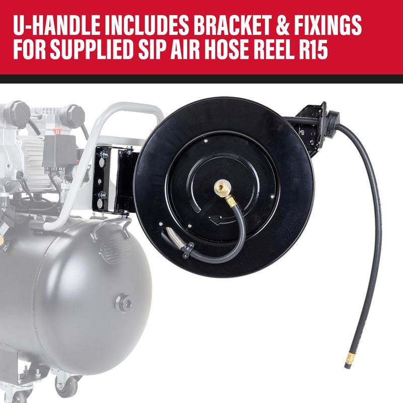 SIP QT AIR DD 4.5hp 150ltr Ultra Low Noise Compressor & Hose Reel Package - SIP-05497AHR15 - SIP Tools UK - Trade Counter Direct