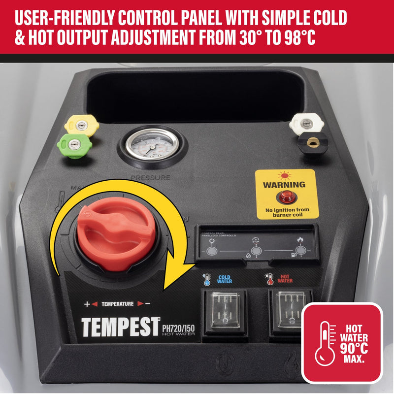 SIP TEMPEST® PH720/150 Hot Water Electric Pressure Washer - SIP-08957 - SIP Tools UK - Trade Counter Direct