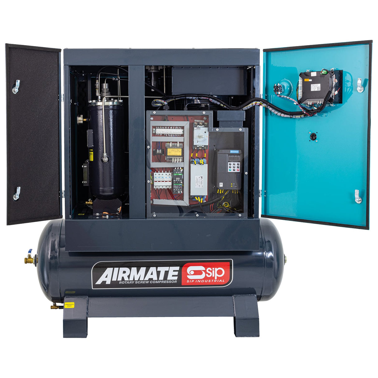 SIP VSDD 7.5kW 10bar 200ltr 400v Rotary Screw Compressor - SIP-08261 - SIP Tools UK - Trade Counter Direct