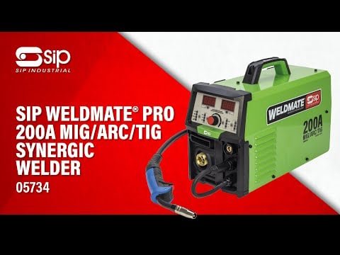SIP WELDMATE® PRO 200A MIG/ARC/TIG Synergic Welder - SIP-05734 - SIP Tools UK - Trade Counter Direct