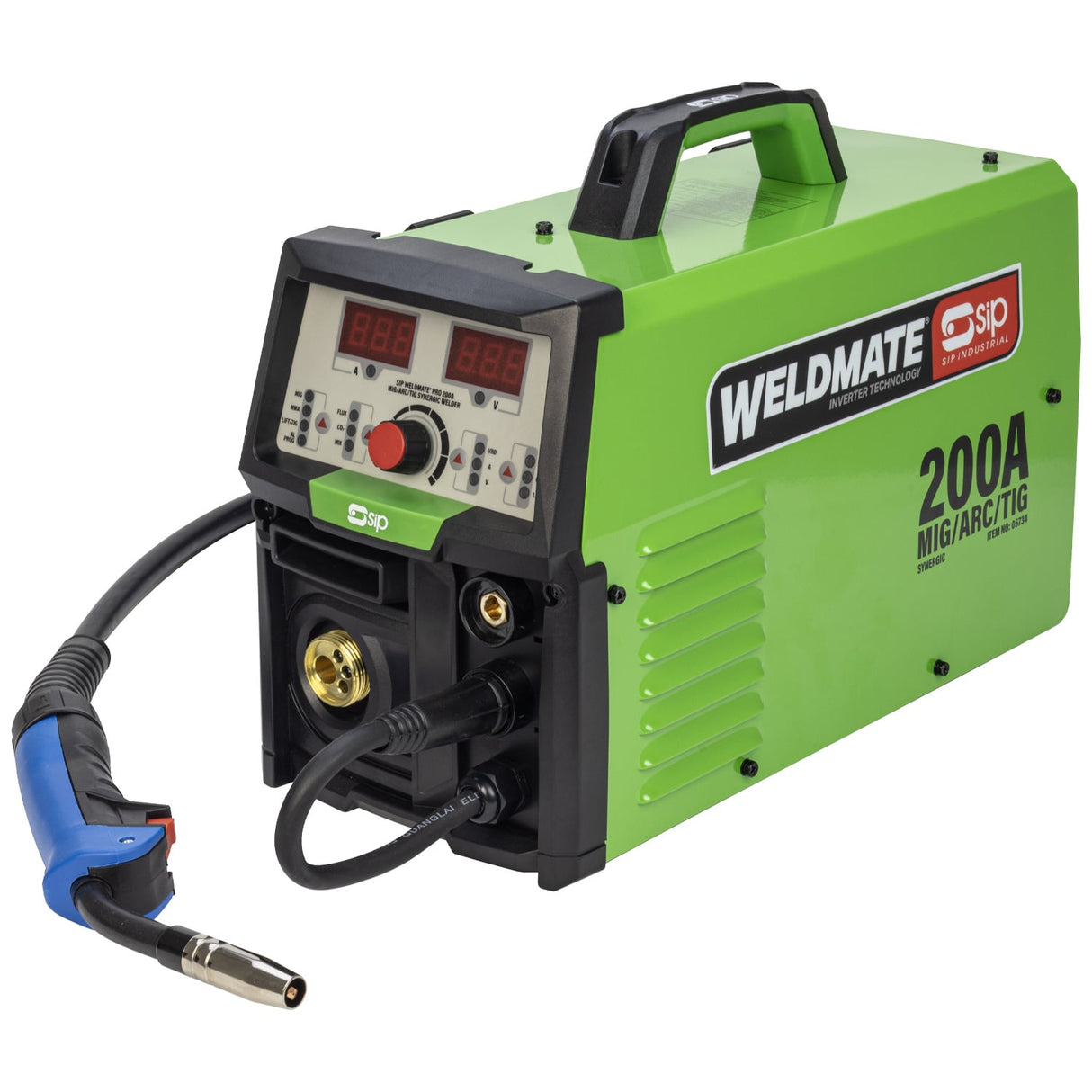 SIP WELDMATE® PRO 200A MIG/ARC/TIG Synergic Welder - SIP-05734 - SIP Tools UK - Trade Counter Direct