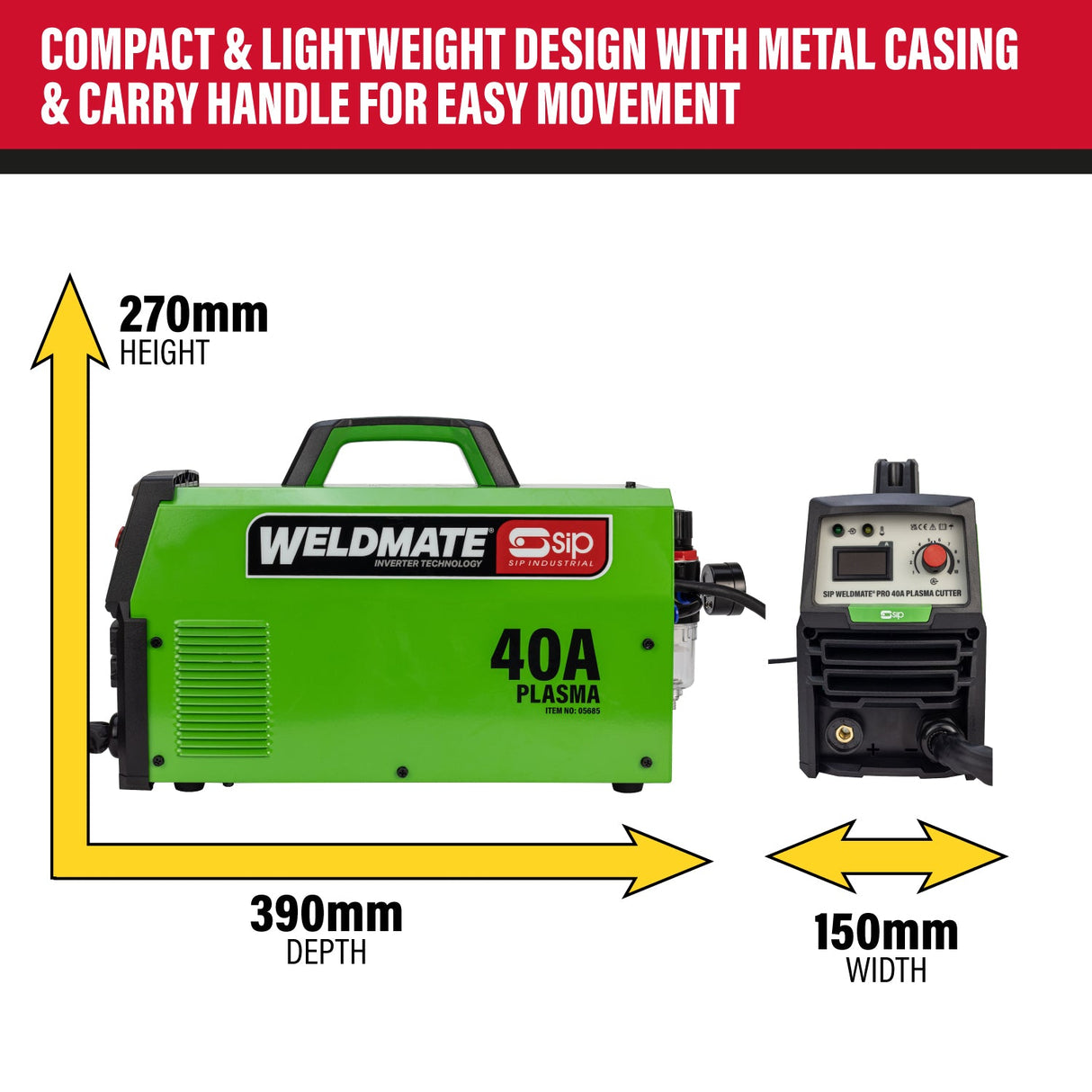 SIP WELDMATE® PRO 40A Inverter Plasma Cutter - SIP-05685 - SIP Tools UK - Trade Counter Direct