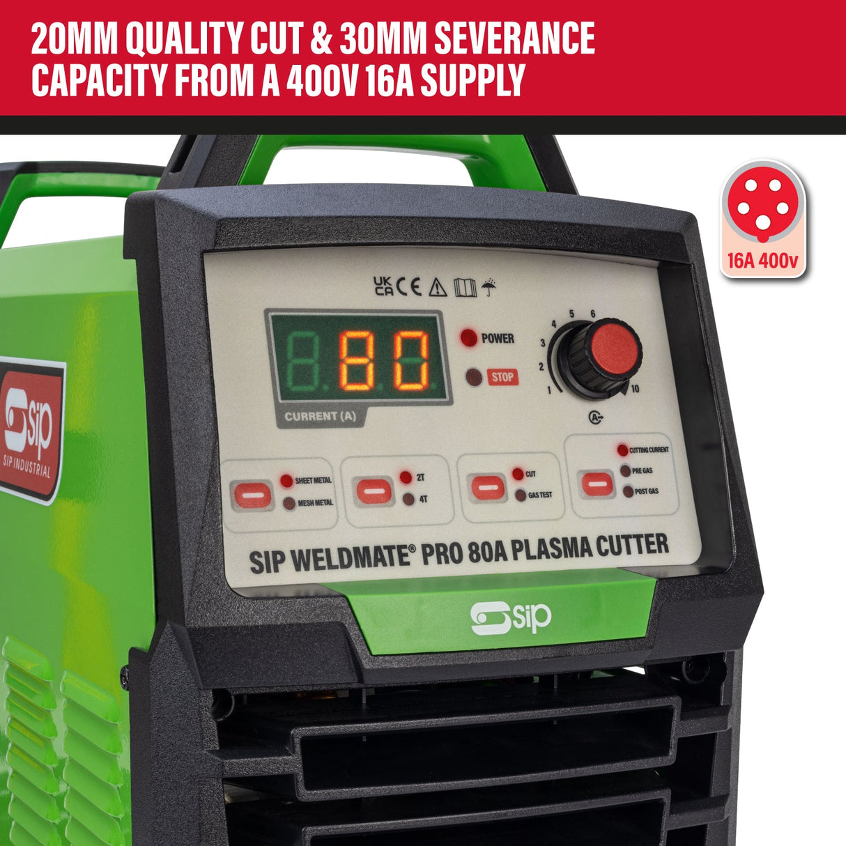 SIP WELDMATE® PRO 80A Inverter Plasma Cutter - SIP-05689 - SIP Tools UK - Trade Counter Direct