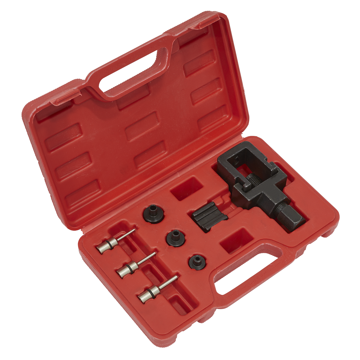 Sealey SMC4 Motorcycle Chain Splitter & Riveting Tool Set - Heavy-Duty