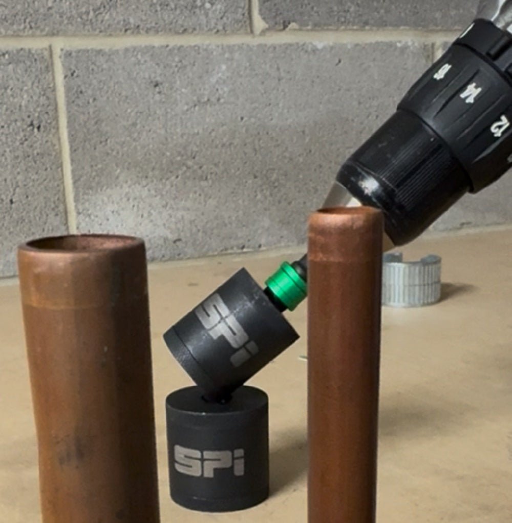 SPI 15mm & 22mm Copper Pipe Cleaning Socket Set with Quick - Release 3/8" Socket to 1/4" Hex Adapter Included - SEL9250 - SEL9250 - Select Products - SPI - Trade Counter Direct