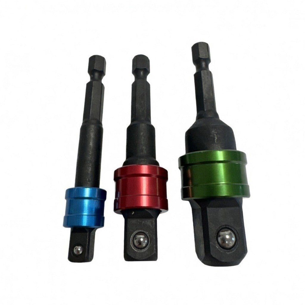 SPI 3 - Piece Quick - Release Socket to Hex Adapter Set – 1/4", 3/8" & 1/2" to 1/4" Hex - SEL9258 - SEL9258 - Select Products - SPI - Trade Counter Direct