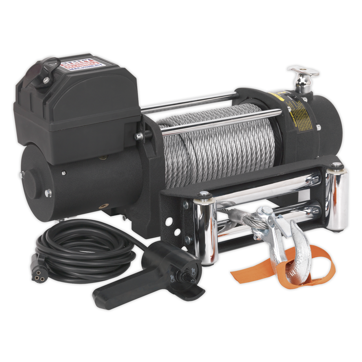 Sealey SRW5450 Self-Recovery Winch 5450kg (12000lb) Line Pull 12V