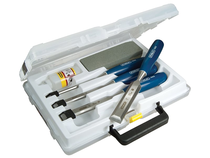 Stanley 4 Piece Chisel Set, Stone and Oil - Chisel Set