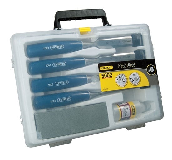 Stanley 4 Piece Chisel Set, Stone and Oil - Chisel Set - STA016130 - Stanley - Trade Counter Direct
