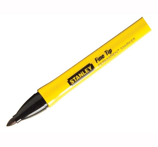 Stanley Black Fine Tip Permanent Markers (2) - Pack of 2 - STA047316 - Stanley - Trade Counter Direct
