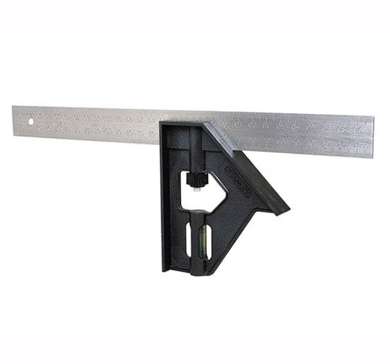 Stanley Combination Square 300mm (12 in) - 12in - STA246017 - Stanley - Trade Counter Direct