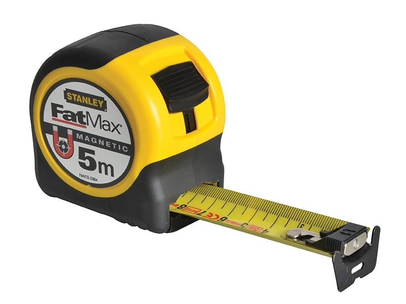 Stanley FatMax Magnetic BladeArmor Tape 5m (Width 32mm) (Metric only) - STA033864 - Stanley - Trade Counter Direct