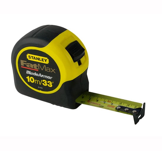 Stanley FatMax Tape Blade Armor 10m / 33ft - 10m Tape - STA033805 - Stanley - Trade Counter Direct
