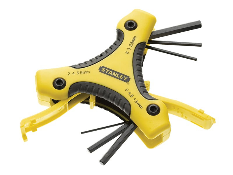 Stanley Hex Key Triangle Set Metric 9 pce (1.5 - 6mm) - 9 Piece Set - STA095935 - Stanley - Trade Counter Direct