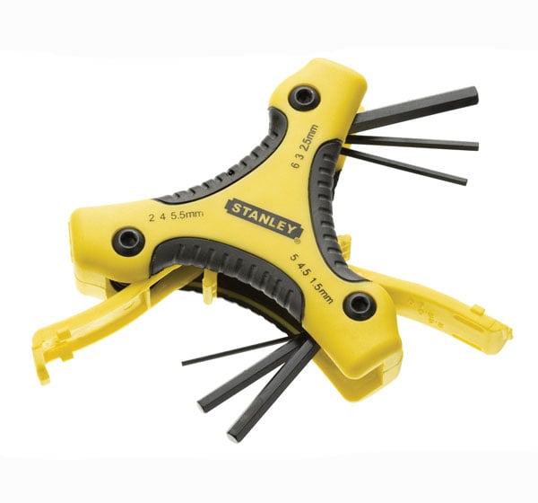Stanley Hex Key Triangle Set Metric 9 pce (1.5 - 6mm) - 9 Piece Set - STA095935 - Stanley - Trade Counter Direct