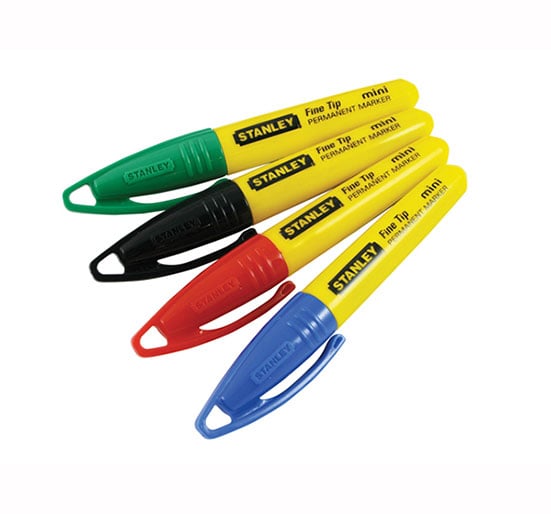 Stanley Mini Fine Tip Pen (card 4) - Card of 4 - STA247329 - Stanley - Trade Counter Direct
