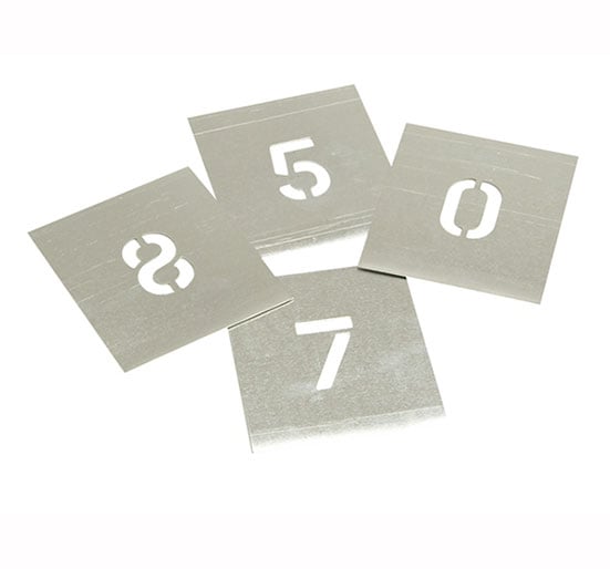 Stencils Zinc Stencils - Numbers - STNF1 - Stencils - Trade Counter Direct