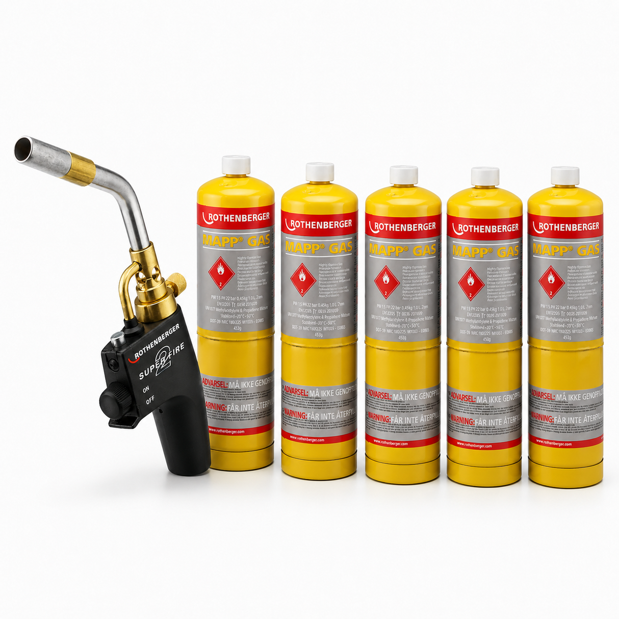 Rothenberger 35644X Superfire 2 Blow Torch with Mapp Gas or Propane Gas