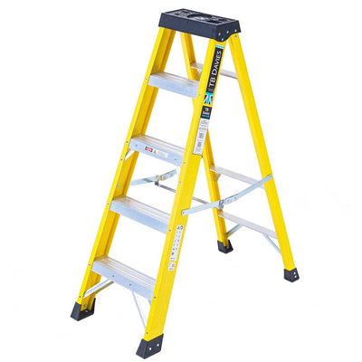 TB Davies 1235 - 005 5 Tread Heavy - Duty Fibreglass Swingback Step Ladder - 1235-005 - TB Davies - Trade Counter Direct