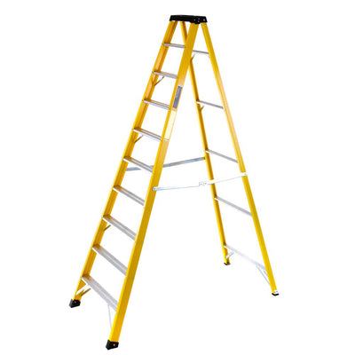 TB Davies 1235 - 010 10 Tread Heavy - Duty Fibreglass Swingback Step Ladder - 1235-010 - TB Davies - Trade Counter Direct
