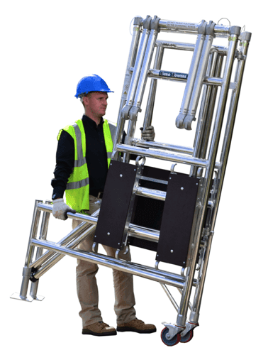 TB Davies 1274 - 085 Telescopic Podium Step 3–4 Tread with Guardrail (BS8620) - - TB Davies - Trade Counter Direct
