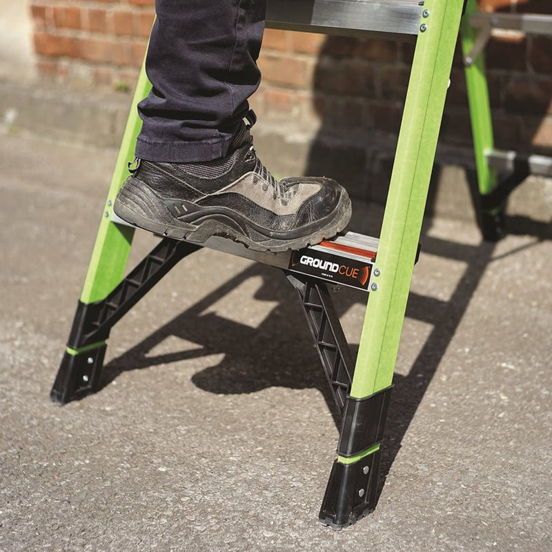 TB Davies 1303 - 952 2 Tread Little Giant Mighty Lite Hi - Viz GRP Fibreglass Step Ladder - 1303-952 - Little Giant - Trade Counter Direct
