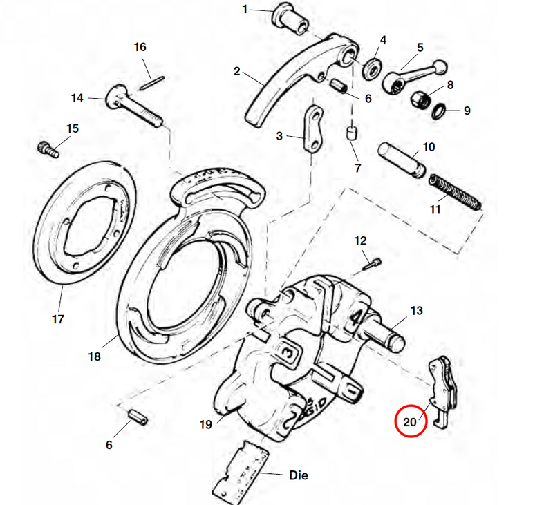 RIDGID 44285 – Trigger Assy for 815A Die Head (1233) - 44285 - Ridgid Tools - Trade Counter Direct
