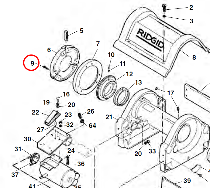 RIDGID 40910 – Screw for 1224 Rear Centering Head (Pack of 5) - 40910 - Ridgid Tools - Trade Counter Direct