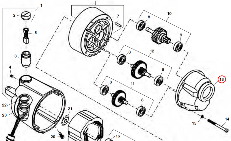 RIDGID 42875 – Motor Gear Housing - 42875 - Ridgid Tools - Trade Counter Direct