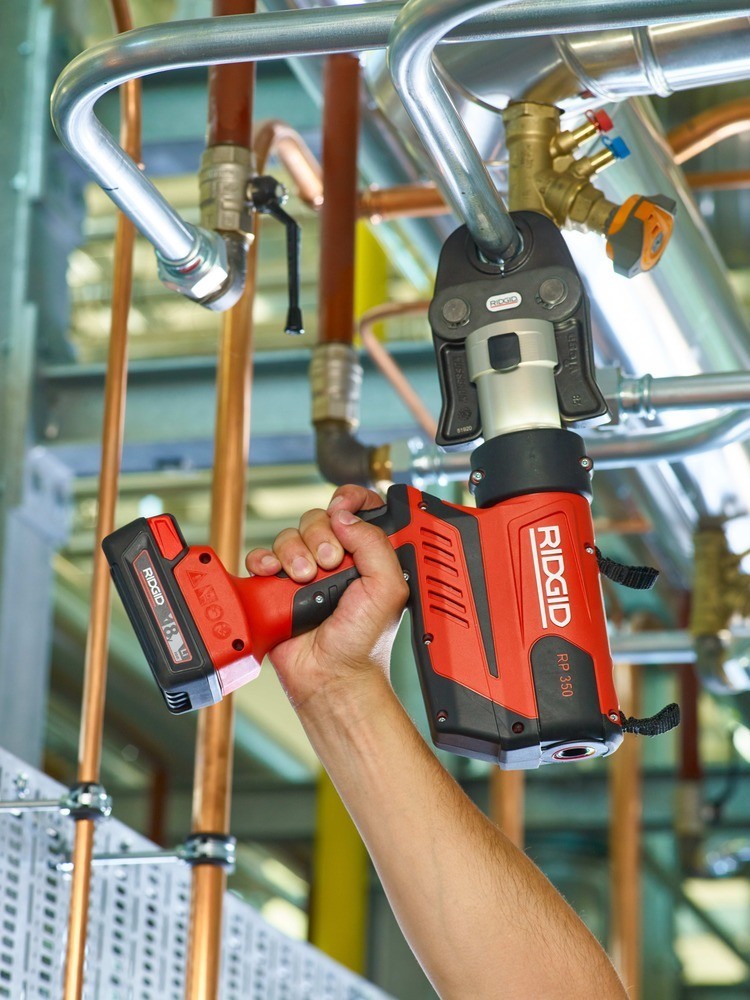 RIDGID RP-350 B Pressfit Kit + M Jaws 15-22-28mm - 69823 - Ridgid Tools - Trade Counter Direct