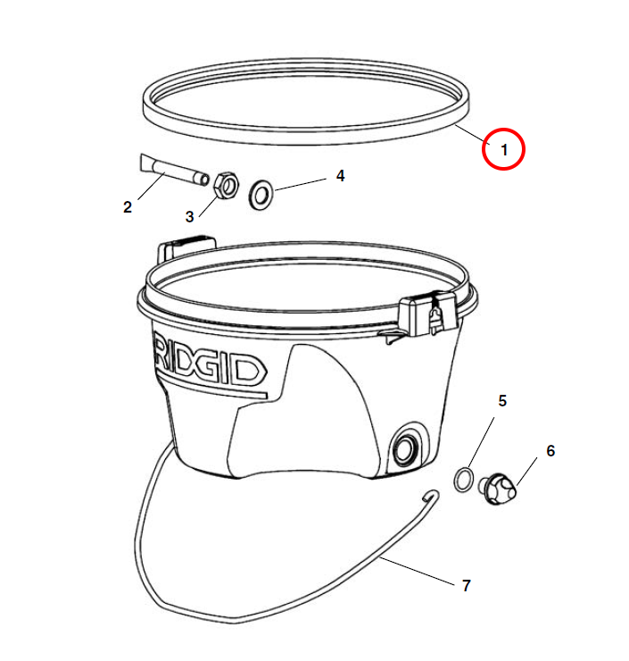 RIDGID 15378 – 418 Bucket / Strainer Seal - 15378 - Ridgid Tools - Trade Counter Direct