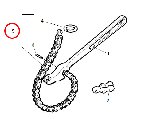 RIDGID 32530 – CHAIN WRENCH – E4574X C12 CHAIN ASSEMBLY - 32530 - Ridgid Tools - Trade Counter Direct