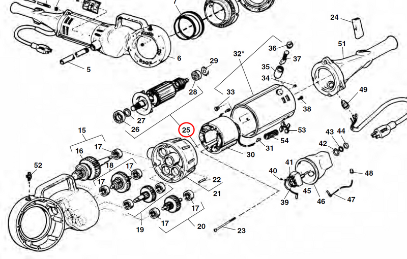 RIDGID 44055 – Armature & Fan Assembly Complete - 44055 - Ridgid Tools - Trade Counter Direct