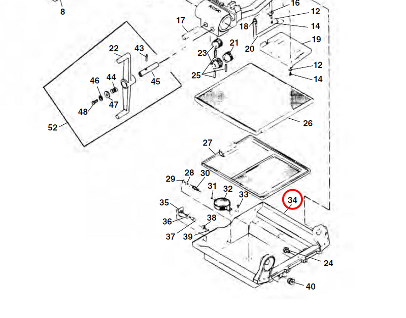 RIDGID 26847 – Oil / Swarf Pan Hanger Assembly - 26847 - Ridgid Tools - Trade Counter Direct