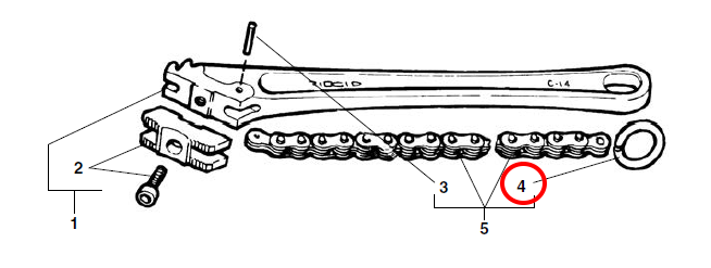 RIDGID 32555 – CHAIN WRENCH – E3835 CHAIN RING (Pack of 5) - 32555 - Ridgid Tools - Trade Counter Direct