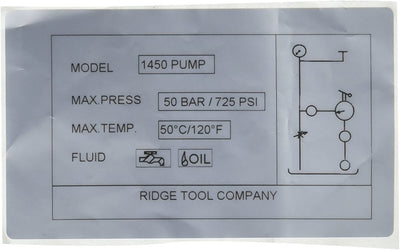 RIDGID 51102 – SCHEMATIC LABEL 1450 - 51102 - Ridgid Tools - Trade Counter Direct