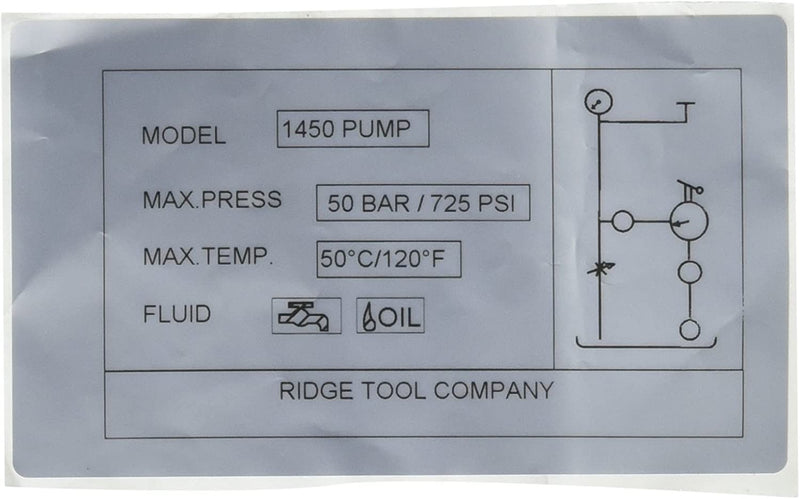 RIDGID 51102 – SCHEMATIC LABEL 1450 - 51102 - Ridgid Tools - Trade Counter Direct